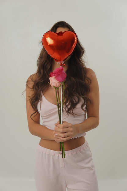 Conjunto Pant Lovely Garden Tee Blanco Rosa