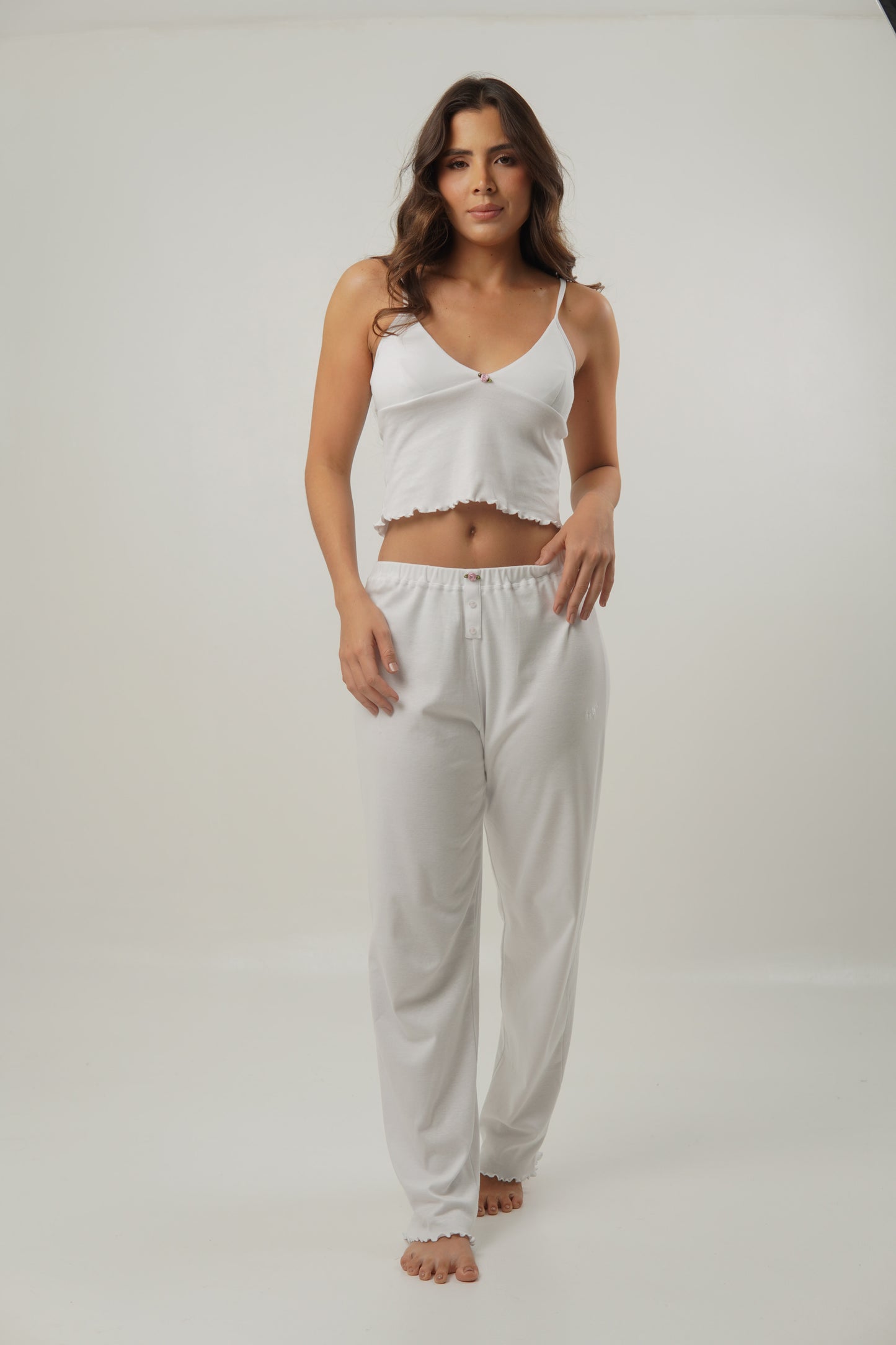 Conjunto Pant Lovely Garden Tee Blanco