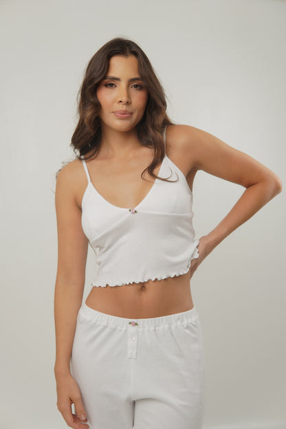 Conjunto Pant Lovely Garden Tee Blanco