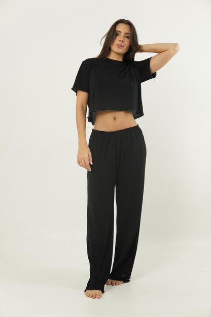 Everyday Crop T-shirt Negro