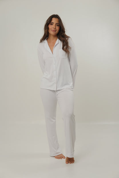 Set RIB Pj Pant Bianca Blanca